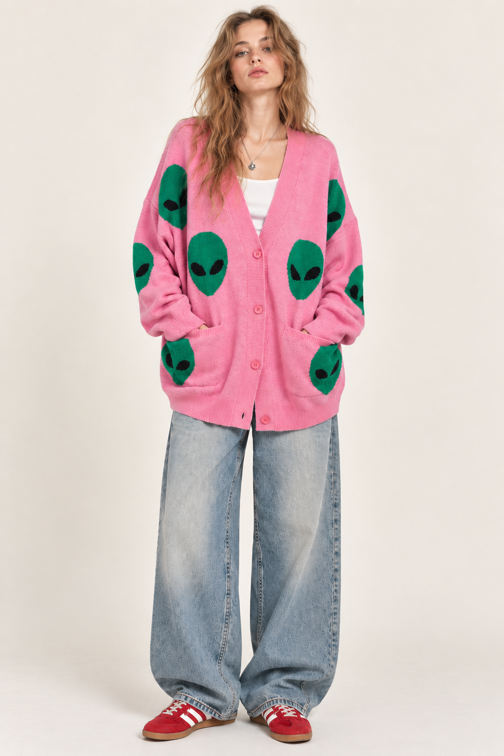 TAKE ME TO YOUR READER | Oversized ALIEN Cardigan