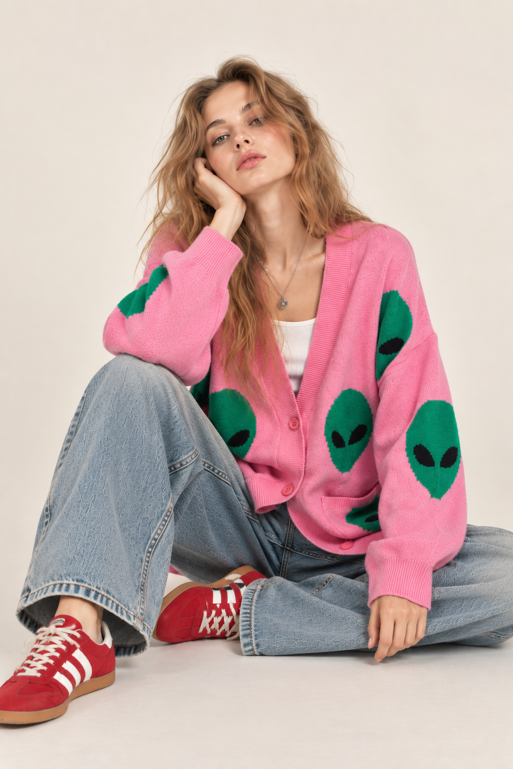 TAKE ME TO YOUR READER | Oversized ALIEN Cardigan