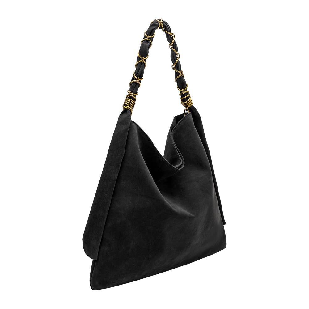 Pre-Order | Venus Black Recycled Vegan Suede Tote Bag