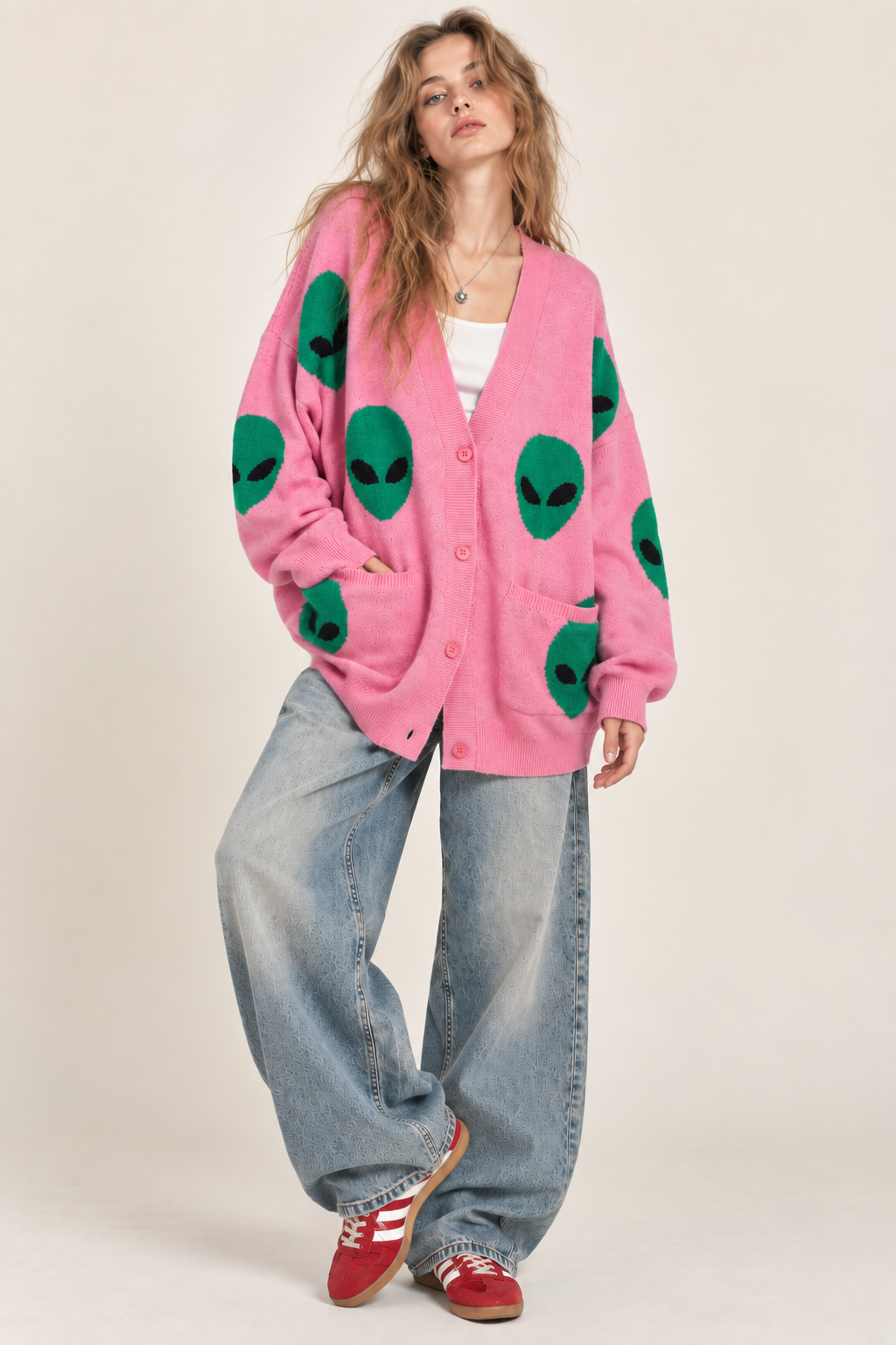 TAKE ME TO YOUR READER | Oversized ALIEN Cardigan
