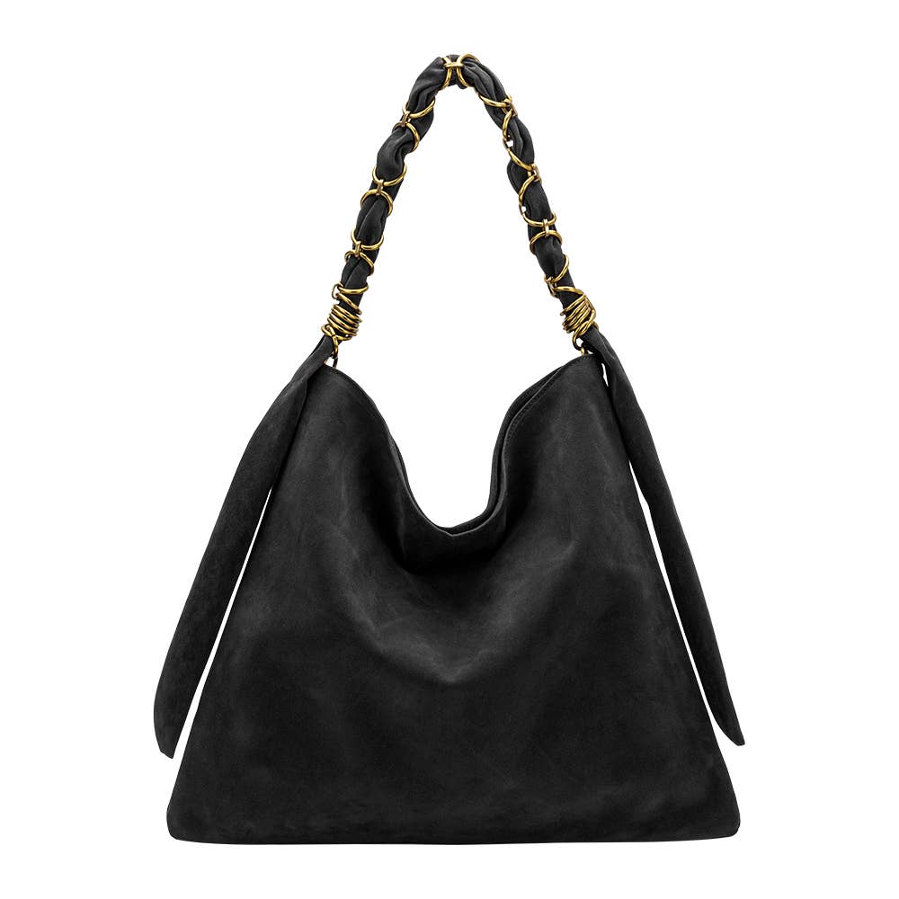Pre-Order | Venus Black Recycled Vegan Suede Tote Bag