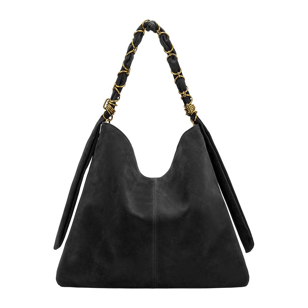 Pre-Order | Venus Black Recycled Vegan Suede Tote Bag
