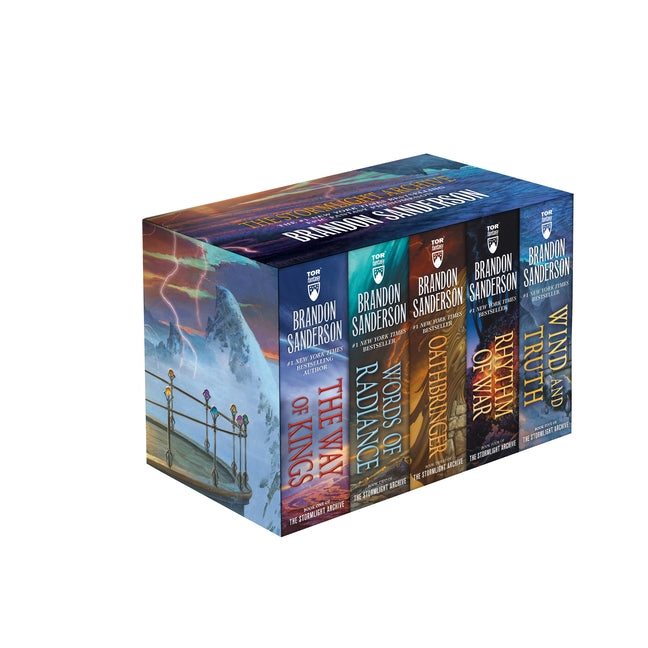 Stormlight Archive Mass Market Boxed Set 1-5: The Way of Kings, Words of Radiance, Oathbringer, Rhythm of War, Wind and Truth
