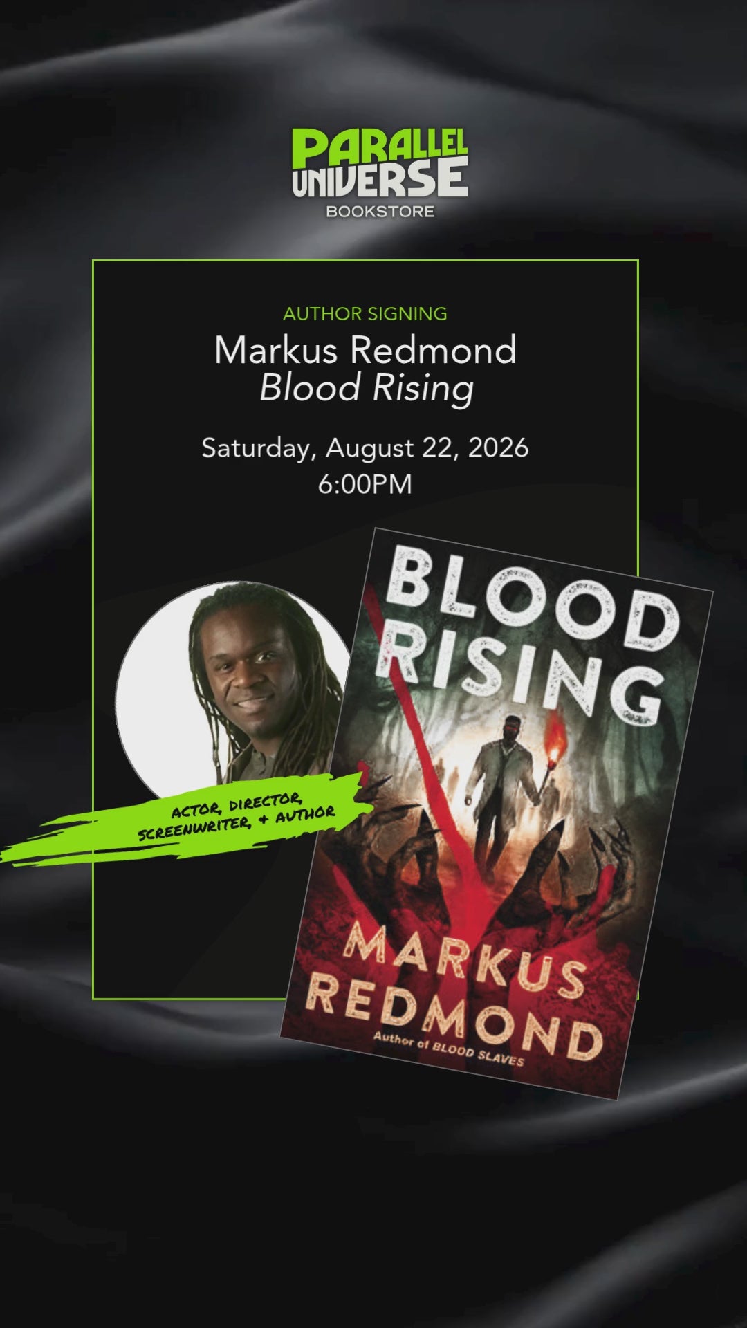 Author Event: Blood Rising by Markus Redmond